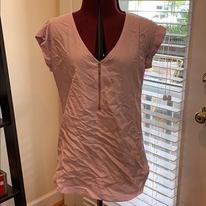 NWOT express pastel pink front zip